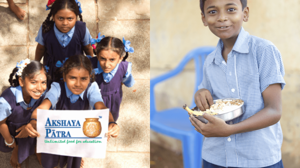 Feeding children mid-day meals in India - Akshaya Patra UK